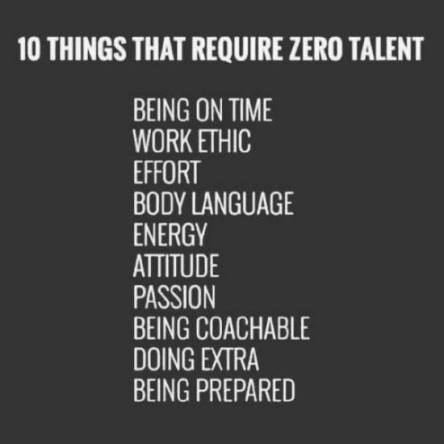 10 things that don't require talent