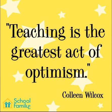 Teaching is optimism