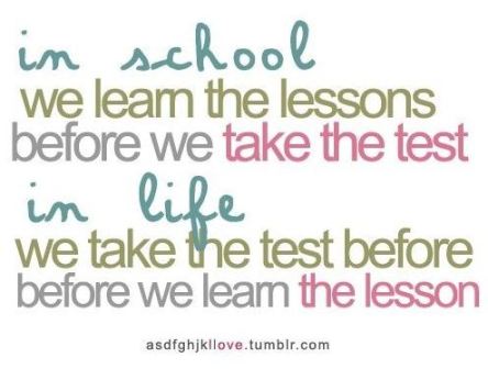 Learn lessons before or after test