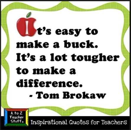 Make a difference not a buck