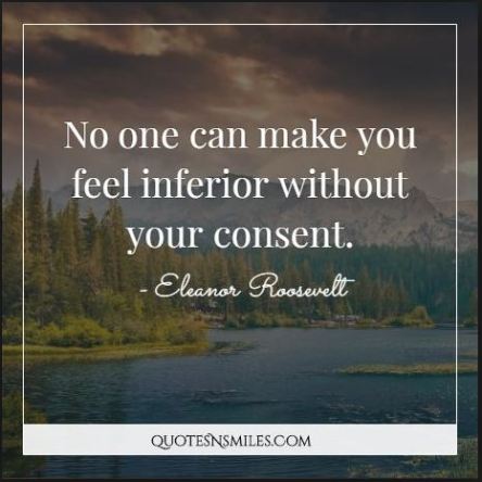 Feel inferior takes consent