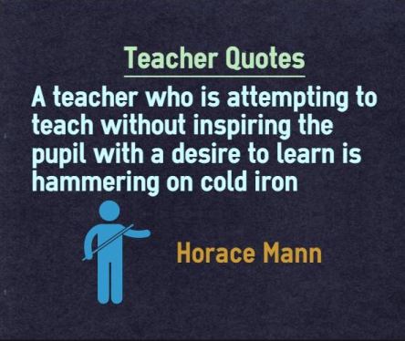 Teaching not hammering cold iron