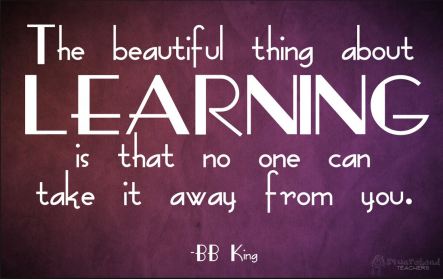 Learning cannot be taken away from you