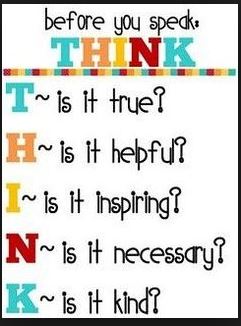 Think before you speak