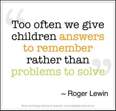 Problems to solve is not answers to remember