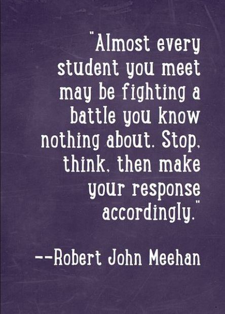 Student fighting unknown battle