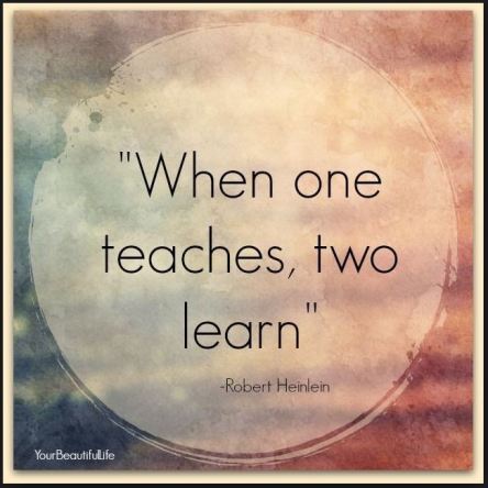 One teaches but two learn