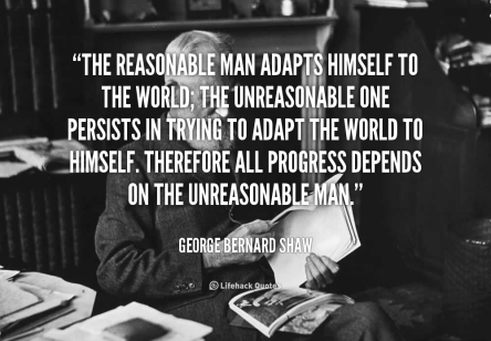 Progress due to unreasonable man