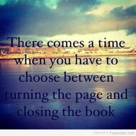 Turn the page or close book